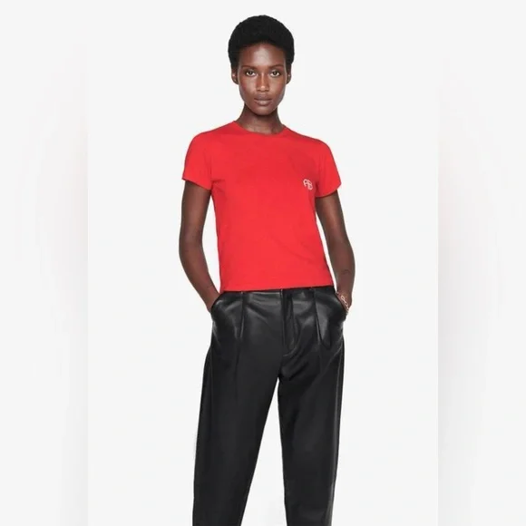 Anine Bing The Levy Tee Motorcycle Club Crew Baby Tee Size Medium Single Stitch - Picture 5 of 14